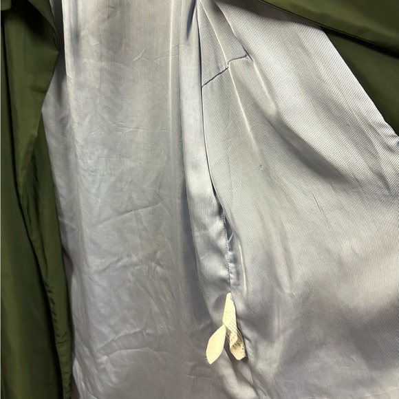 Zara Basic Green Belted Open Front Trench Coat with Pockets Womens XS - Picture 13 of 15